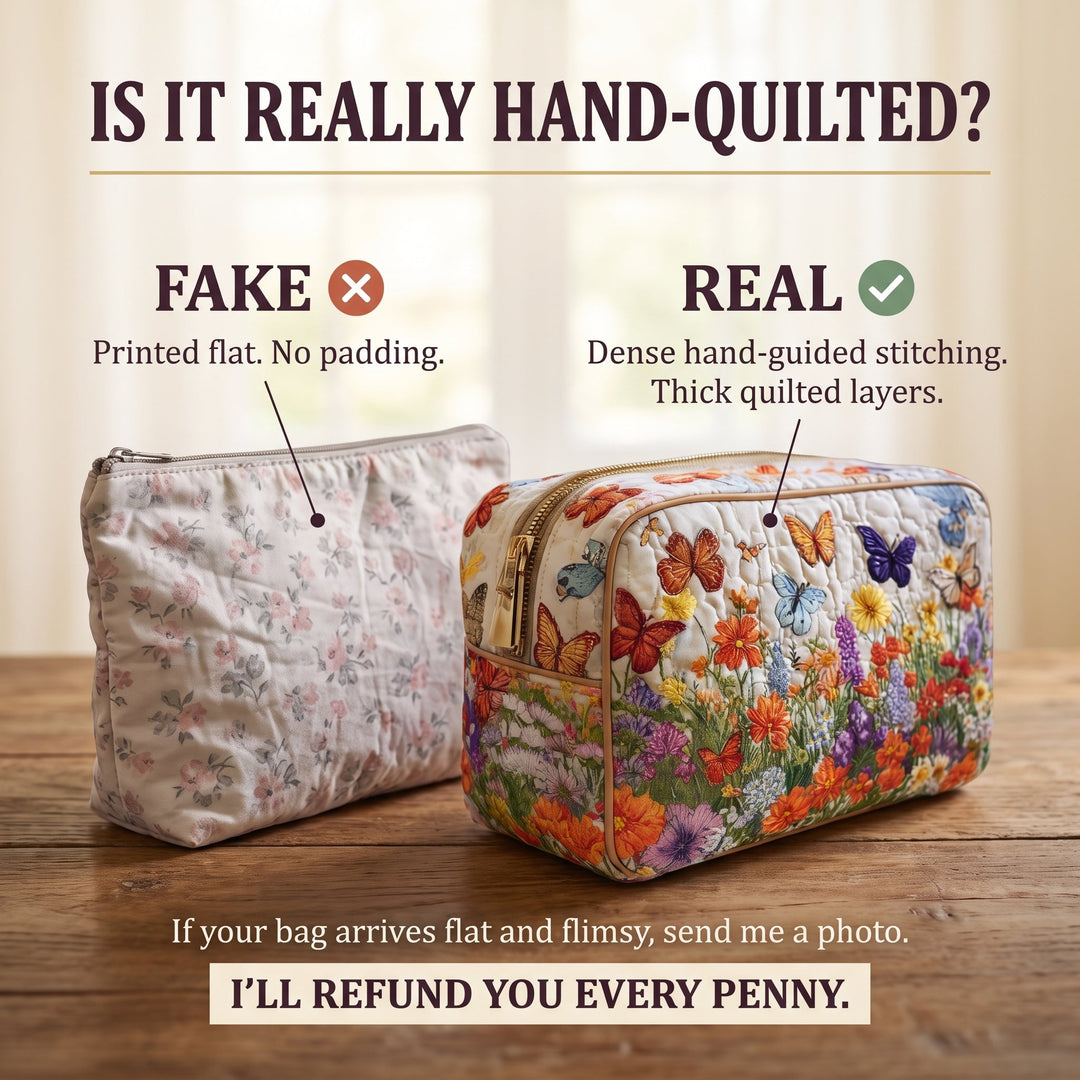 Bloom Garden Quilted Makeup Bag