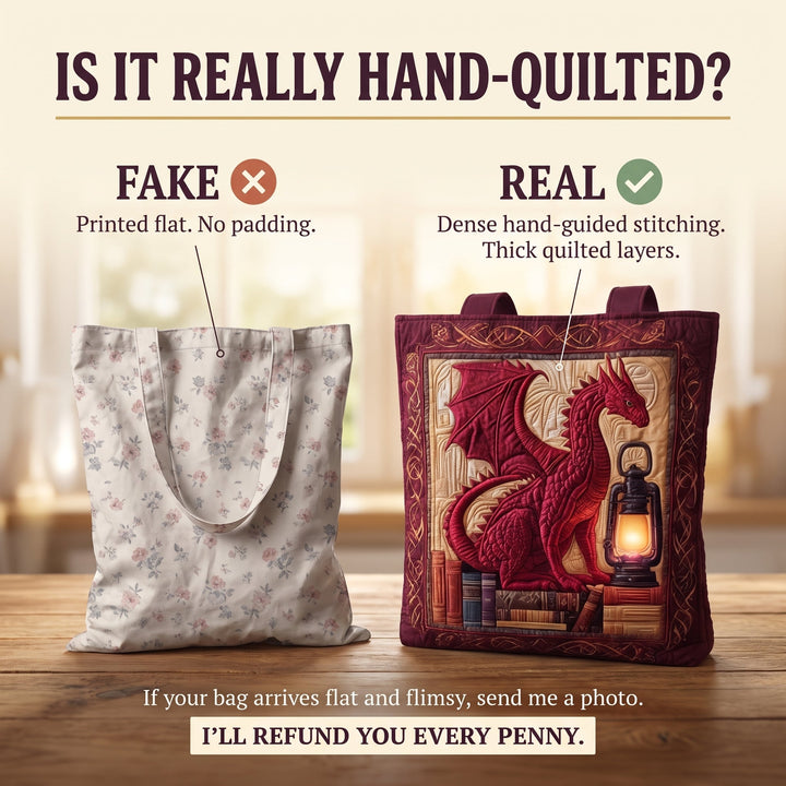 Book Guardian Quilted Tote Bag