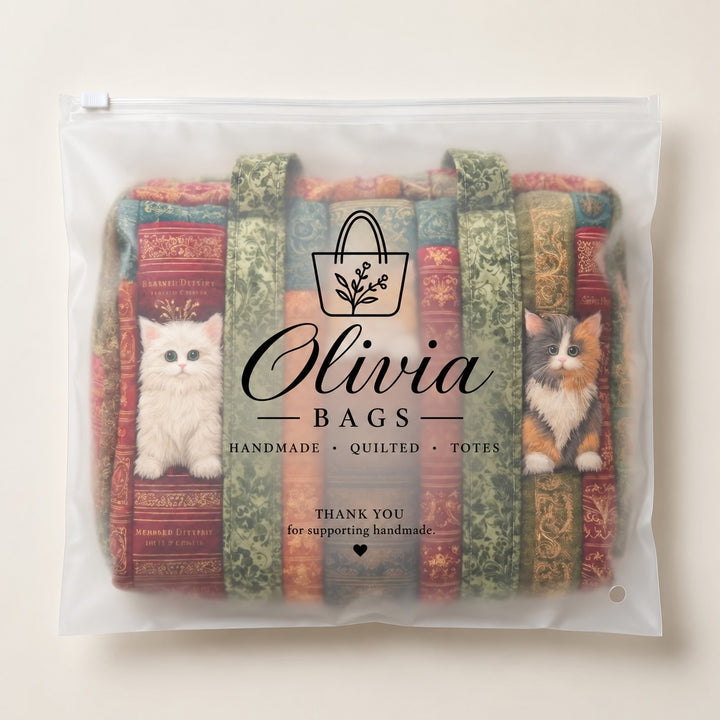 Cat Chapter Quilted Duffle Bag